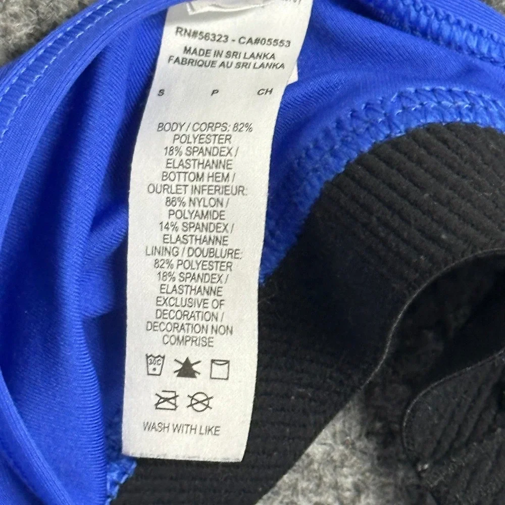 Nike Sports Bra Womens Size S Blue Racerback Compression Athletic Swoosh Logo